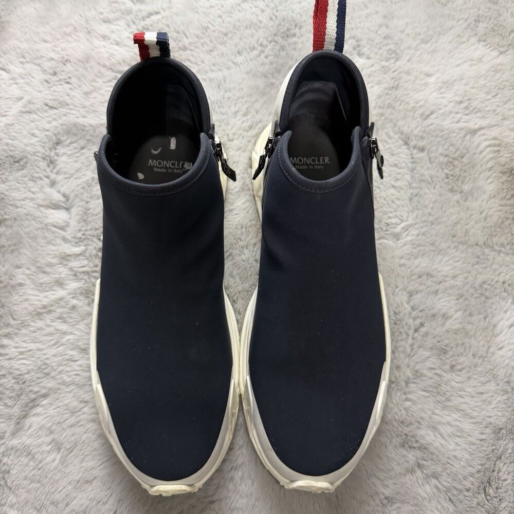 Moncler Compassor Zip Shoes Mens Sneakers Blue Athletic Size 44 US 11 Authentic - Picture 3 of 8